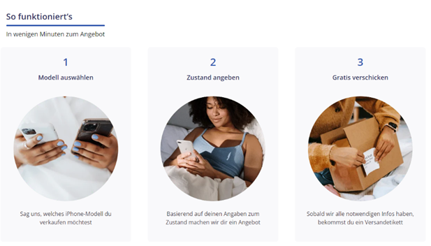 Verkaufe dein Handy mit 3 einfachen Schritten über refurbed