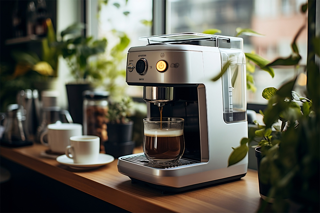 Eine vollständig erneuerte refurbed Kaffeemaschine