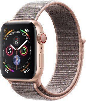 Apple Watch Series 4 (2018) | 40 mm | Aluminium | GPS + Cellular | gold | Sport Loop rosa 1