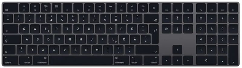 Apple Magic Keyboard 2017 mit Nummernblock | spacegrau | DE, image 1 of 2