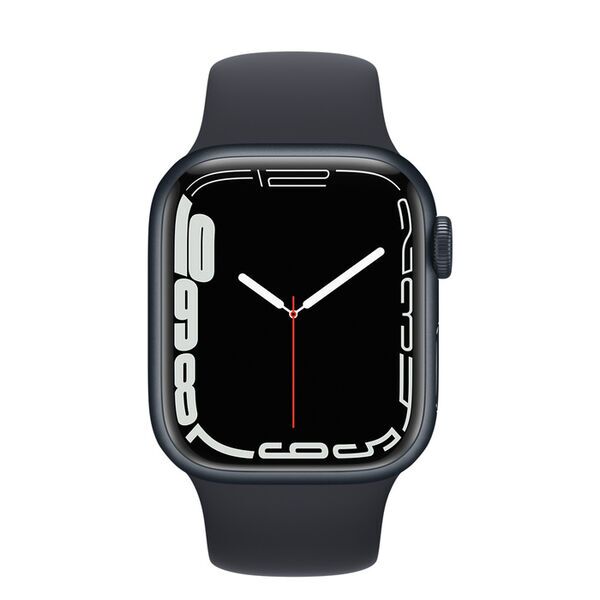 Apple Watch Series 7 Aluminium 41 mm (2021) | GPS | Mitternacht | Sportarmband Mitternacht, image 1 of 2