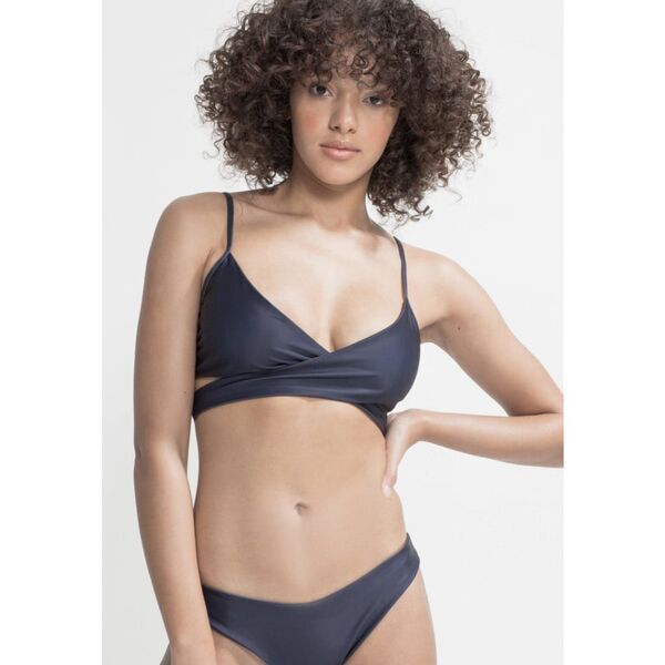 boochen - Arpoador Bikini-Oberteil wendbar in Dark Blue / Solid Brown | Größe S, image 1 of 5