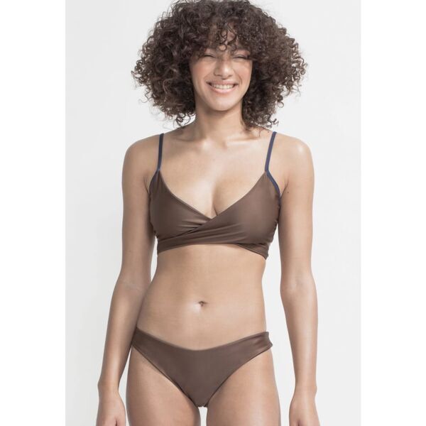boochen - Arpoador Bikini-Oberteil wendbar in Dark Blue / Solid Brown | Größe S, image 2 of 5