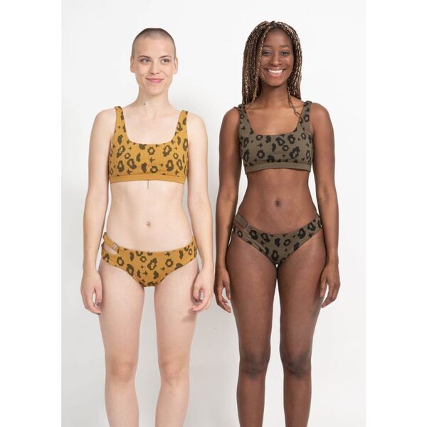 boochen - Caparica Bikini-Oberteil wendbar in Yellow Leopard / Honey Mustard | Größe XL, image 4 of 5