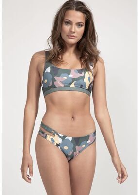 boochen - Caparica Bikini-Oberteil wendbar in Green Wildflower / Daisy