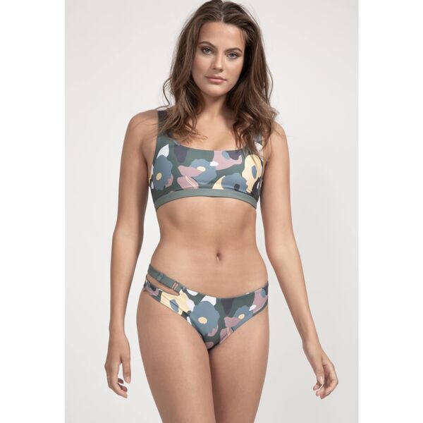 boochen - Caparica Bikini-Oberteil wendbar in Green Wildflower / Daisy | Größe M, image 1 of 5