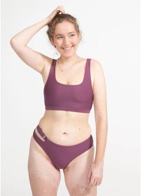 boochen - Caparica Bikini-Oberteil wendbar in Lavender / Honey Mustard