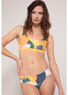 boochen - Caparica Bikini-Oberteil wendbar in Painting / Dolphin Print