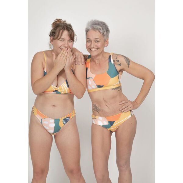 boochen - Caparica Bikini-Oberteil wendbar in Painting / Dolphin Print | Größe S, image 3 of 5