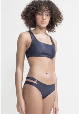 boochen - Caparica Bikini-Oberteil wendbar in Dark Blue / Solid Brown