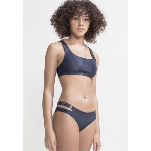boochen - Caparica Bikini-Oberteil wendbar in Dark Blue / Solid Brown | Größe S, image 1 of 5