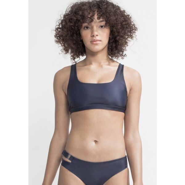 boochen - Caparica Bikini-Oberteil wendbar in Dark Blue / Solid Brown | Größe S, image 4 of 5