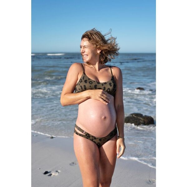 boochen - Caparica Bikini-Unterteil wendbar in Green Leopard / Moss | Größe XS, image 4 of 5
