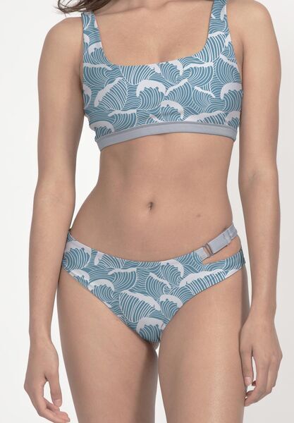 boochen - Caparica Bikini-Unterteil wendbar in Ocean Waves / Light Blue | Größe XL, image 1 of 5