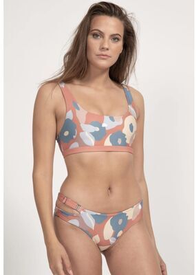 boochen - Caparica Bikini-Unterteil wendbar in Red Wildflower / Daisy