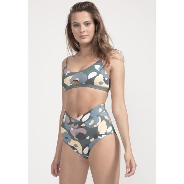 boochen - Diani Bikini-Oberteil wendbar in Green Wildflower / Daisy | Größe XS, image 2 of 5