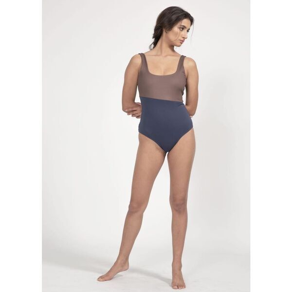 boochen - Langeoog Badeanzug wendbar in Midnight blue / Mocha | Größe S, image 2 of 5