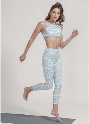 boochen - Surf & Yoga Leggings in Ocean Waves Print