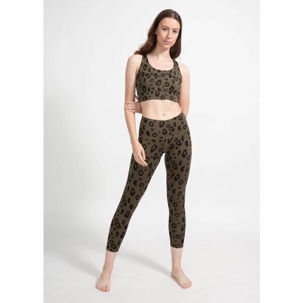 boochen - Surf & Yoga Leggings in Green Leopard | Größe XS, image 1 of 5