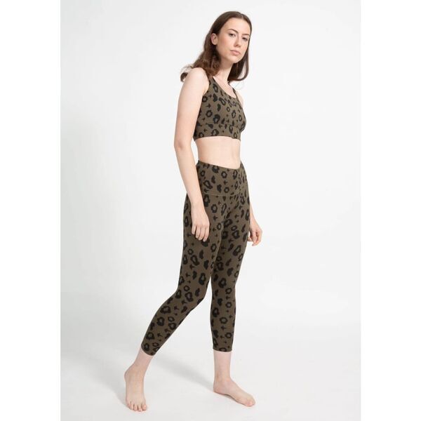 boochen - Surf & Yoga Leggings in Green Leopard | Größe XS, image 3 of 5