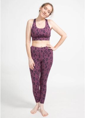 boochen - Surf & Yoga Leggings in Lila Leopard