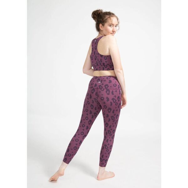 boochen - Surf & Yoga Leggings in Lila Leopard | Größe L, image 3 of 5