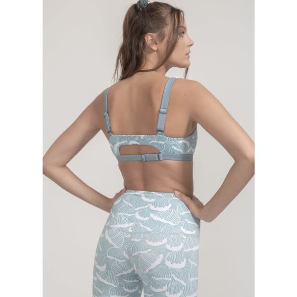 boochen - Sport-BH Meco in Ocean Waves Print | Größe XL, image 4 of 5