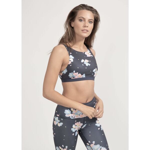 boochen - Sport-BH Meco in Dark Sakura Print | Größe L, image 1 of 5