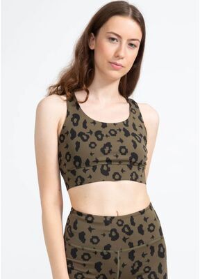 boochen - Sport-BH Ubud in Green Leopard