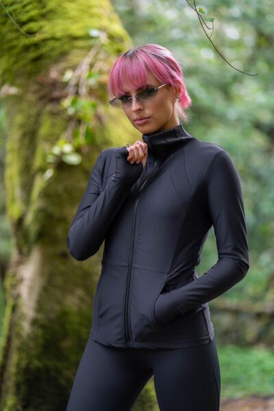 FIANNA - Thrive Damen Zip Jacke | schwarz | Größe XS, image 1 of 5