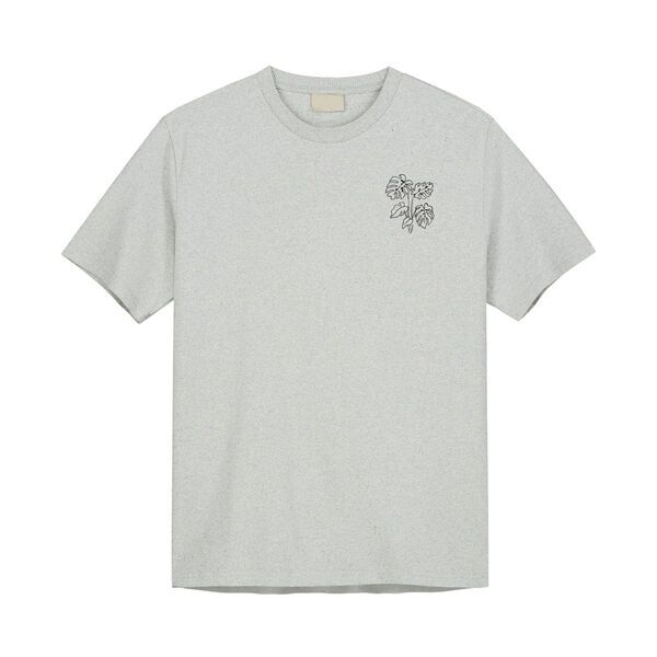 refurbed - Zirkuläres Unisex T-Shirt Monstera Print | grau | Größe XL, image 1 of 2