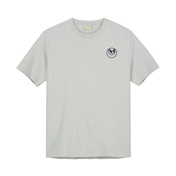 refurbed - Zirkuläres Unisex T-Shirt Happy Print | grau | Größe S, image 1 of 2