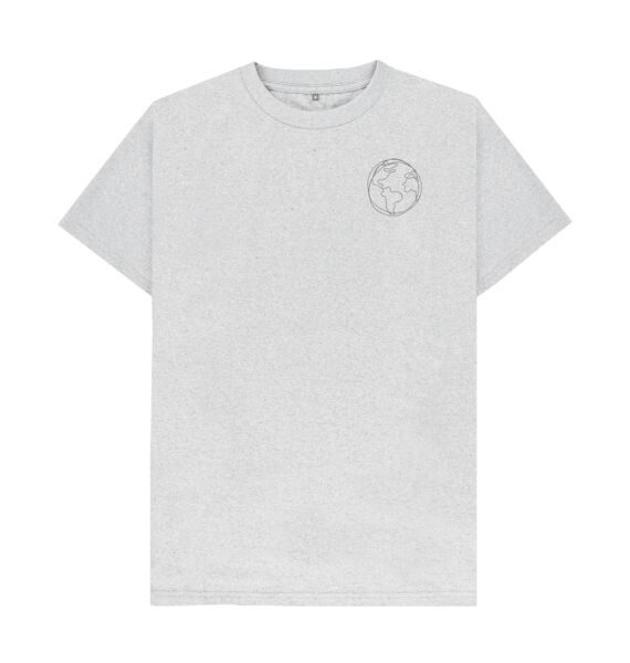 refurbed - Recycelbares Unisex T-Shirt Earth Print | grau | Größe L, image 2 of 4