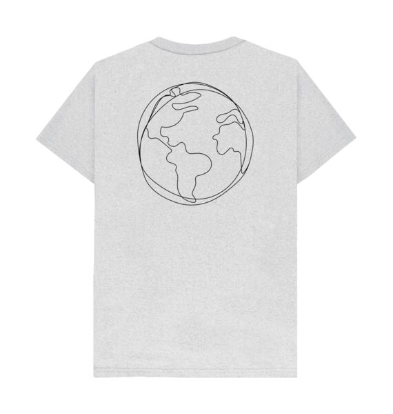 refurbed - Recycelbares Unisex T-Shirt Earth Print | grau | Größe L, image 4 of 4