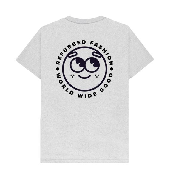 refurbed - Recycelbares Unisex T-Shirt Happy Print | grau | Größe XS, image 4 of 4