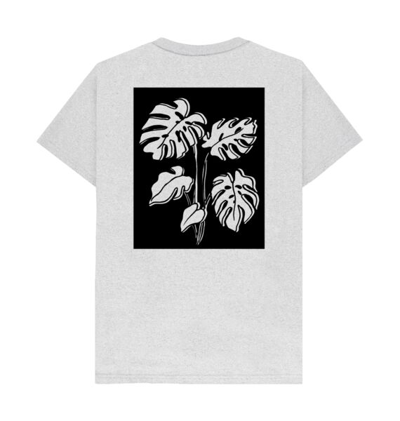 refurbed - Recycelbares Unisex T-Shirt Monstera Print | grau | Größe XXL, image 4 of 4