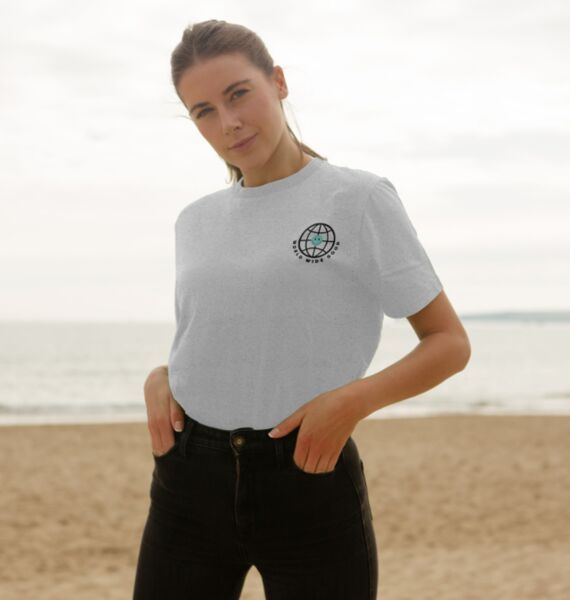 refurbed - Recycelbares Unisex T-Shirt World Wide Good Print | grau | Größe XS, image 1 of 3