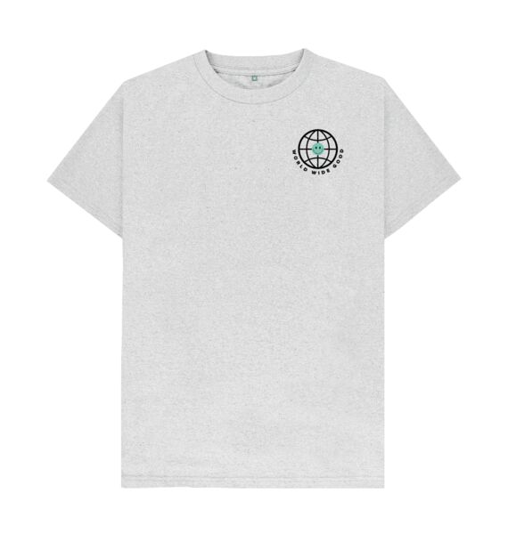refurbed - Recycelbares Unisex T-Shirt World Wide Good Print | grau | Größe XS, image 2 of 3