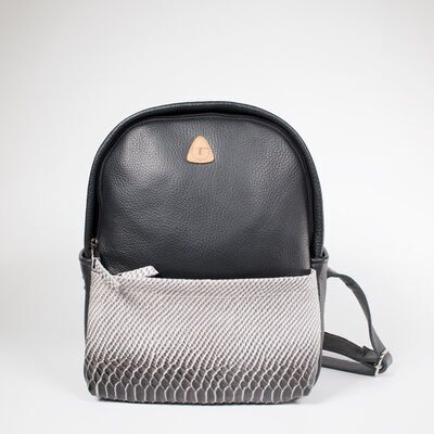 RITAGLI DI G - Rucksack Alina Schwarz und Weiß