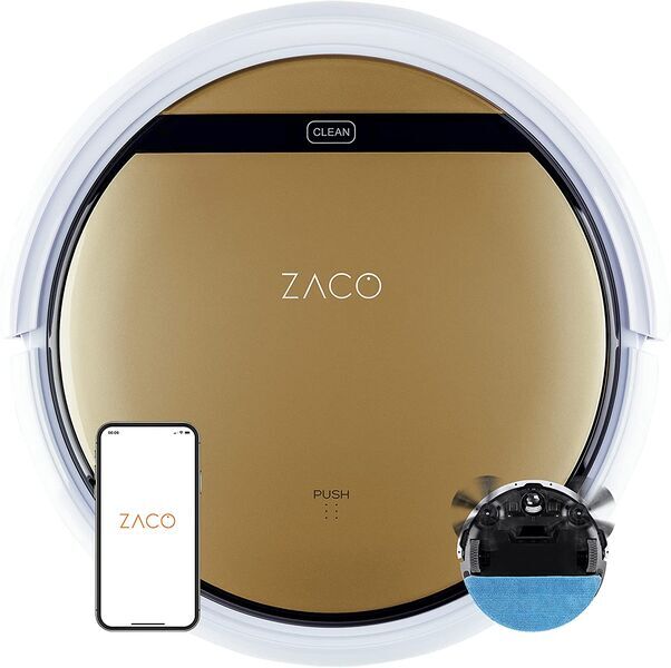 ZACO V5x Staubsaugerroboter mit Wischfunktion | gold/weiß, image 1 of 2